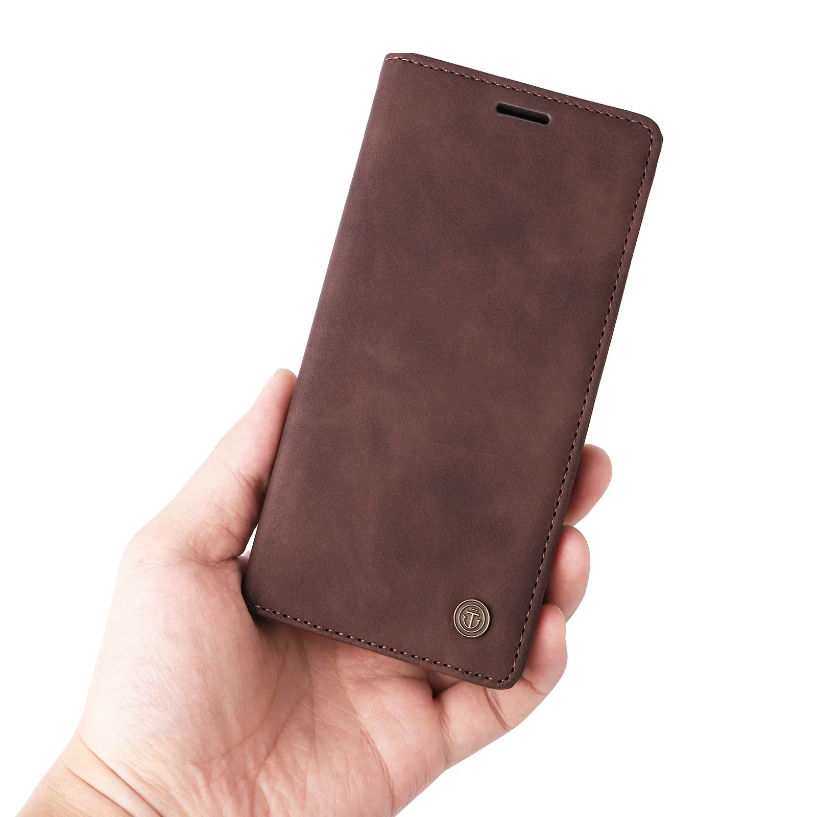 006 Series For iPhone 15 Case PU Leather Wallet Stand Anti-drop Phone Cover