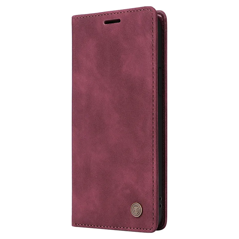 006 Series For iPhone 15 Case PU Leather Wallet Stand Anti-drop Phone Cover