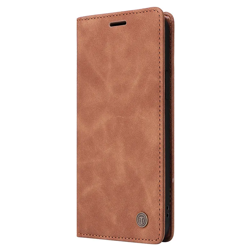 006 Series For iPhone 15 Case PU Leather Wallet Stand Anti-drop Phone Cover