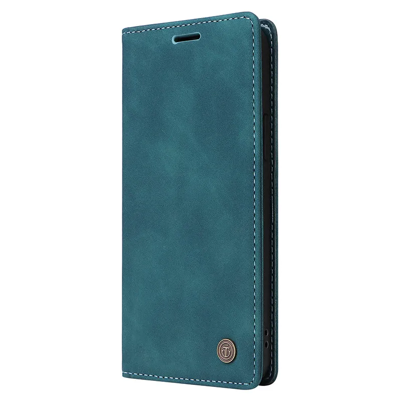 006 Series For iPhone 15 Case PU Leather Wallet Stand Anti-drop Phone Cover