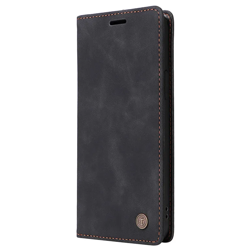 006 Series For iPhone 15 Case PU Leather Wallet Stand Anti-drop Phone Cover