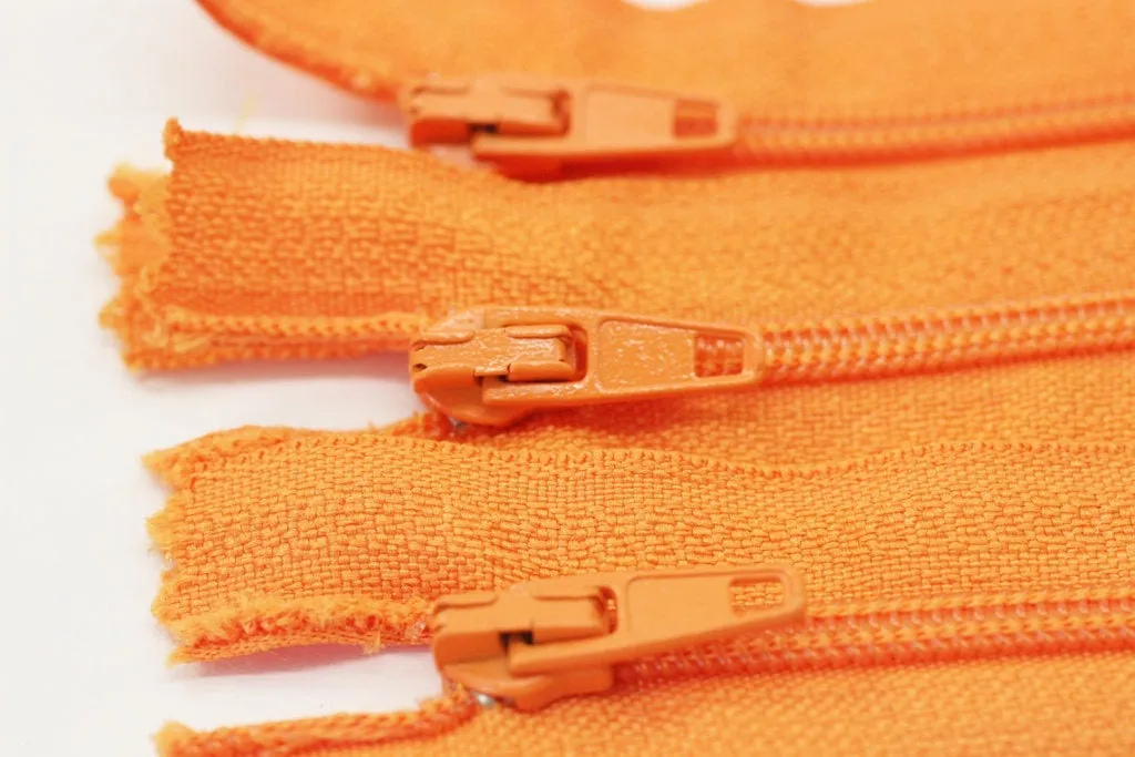 10 pcs Orange Zippers, 18-60cm, (7-23inc) zipper, pants zipper, zipper for pants, zipper, bag zipper, zippers, wallet zipper,