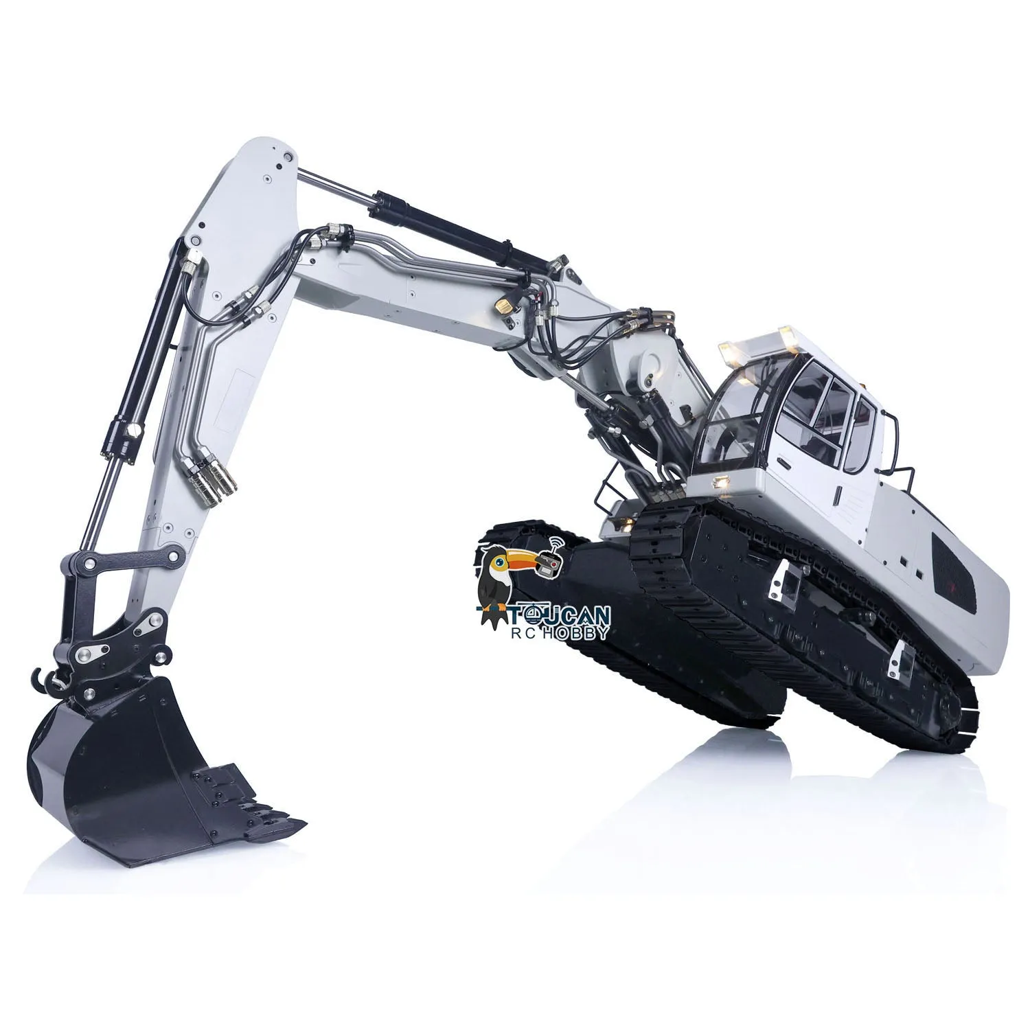 1/14 Radio Control 946-3 Metal Excavator 10 Channels Tracked Excavator Painted Body Rotary Metal Tiltable Bucket Ripper