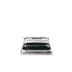 1955 Smith Corona Silver Brushed Nickel Typewriter