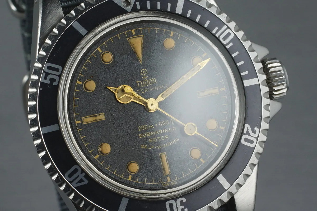 1963 Tudor Submariner  7928 PCG Gilt Chapter Ring Dial