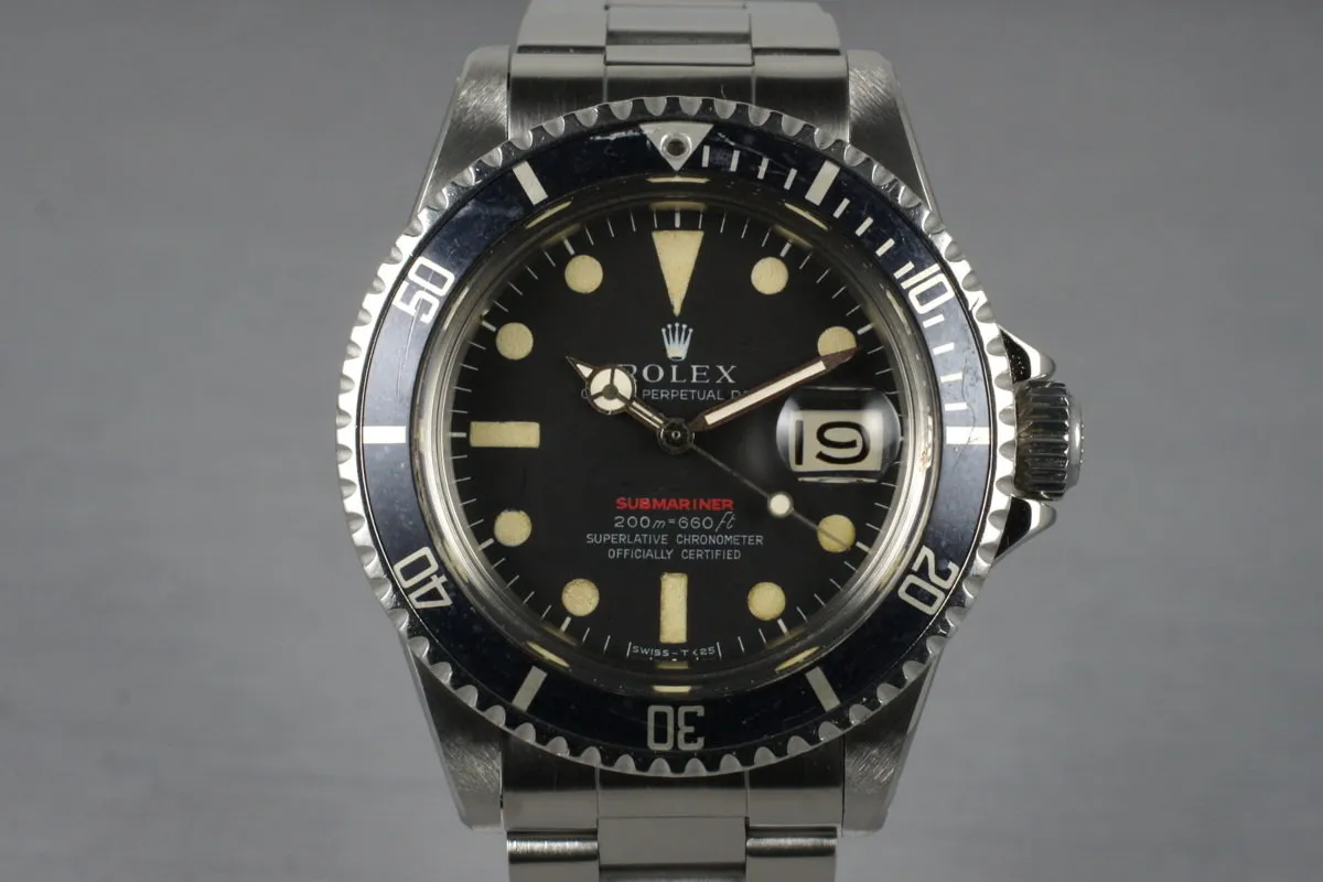 1969 Rolex Red Submariner 1680 Mark II Dial