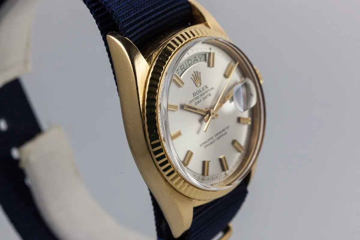 1971 Rolex YG Day-Date 1803 Silver 'Wide Boy' Sigma Dial