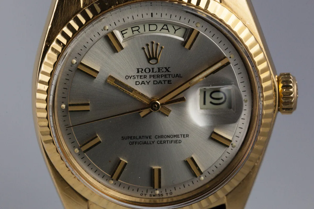 1971 Rolex YG Day-Date 1803 Silver 'Wide Boy' Sigma Dial