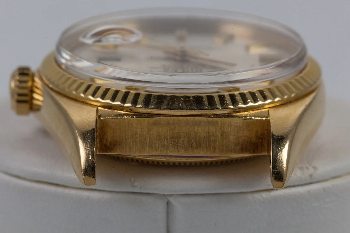 1971 Rolex YG Day-Date 1803 Silver 'Wide Boy' Sigma Dial