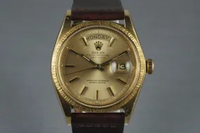 1972 Rolex 18K YG Bark Day-Date 1807