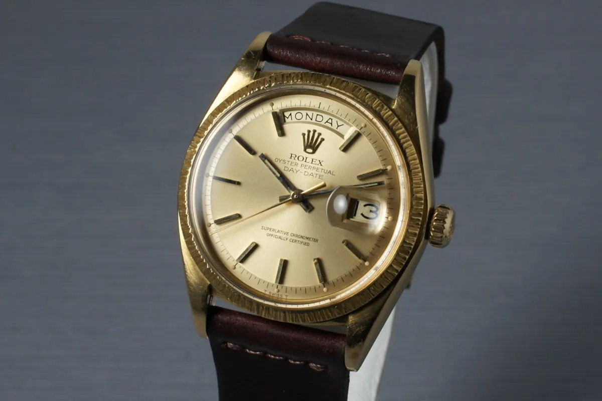 1972 Rolex 18K YG Bark Day-Date 1807