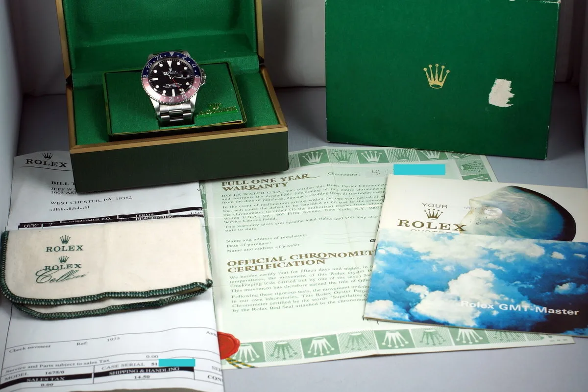 1978 Rolex GMT 1675 with Box and Papers