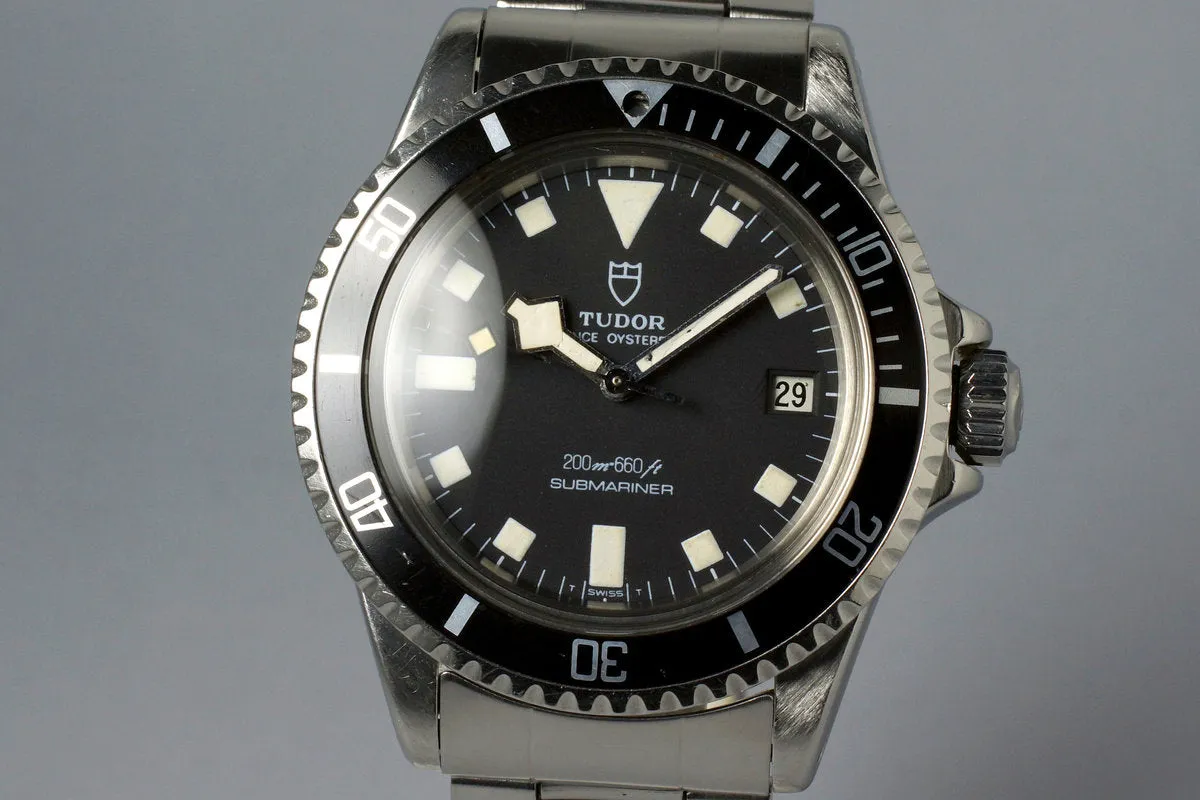 1981 Tudor Submariner 94110 Black Snowflake with Box