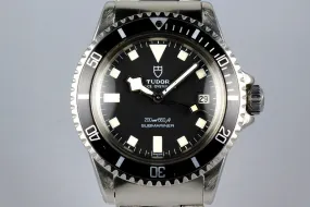 1981 Tudor Submariner 94110 Black Snowflake with Box