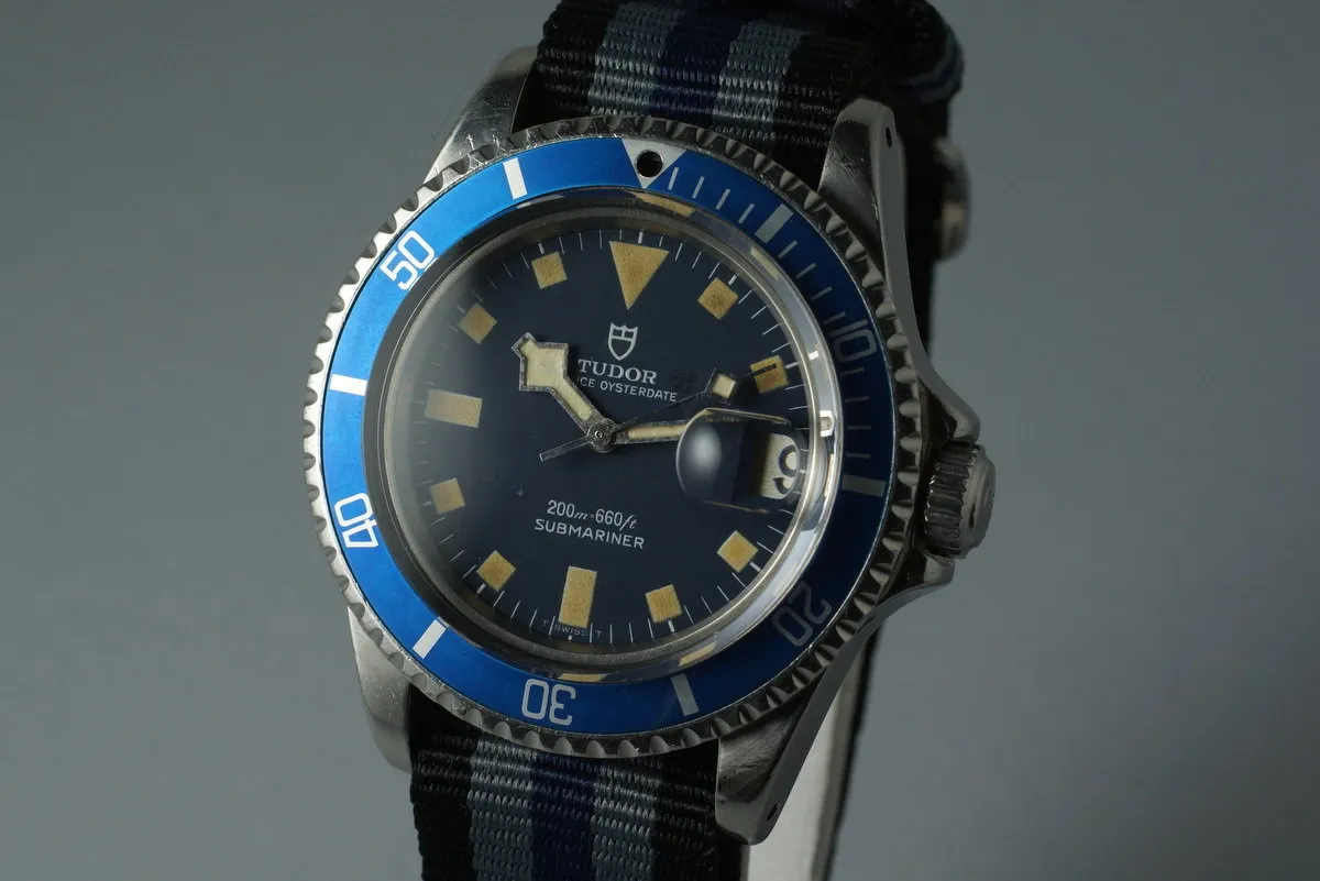 1982 Tudor Submariner 94110 Snowflake with Blue Bezel with Service Papers