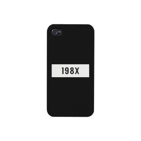 198X Black Cute Phone Case Born in 80's Funny Gift Ideas