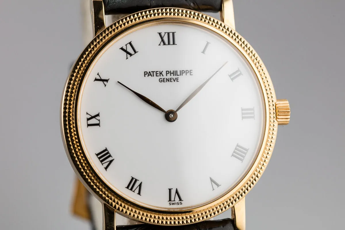 1999 Patek Philippe 18K YG Calatrava  3992J with Box and Papers