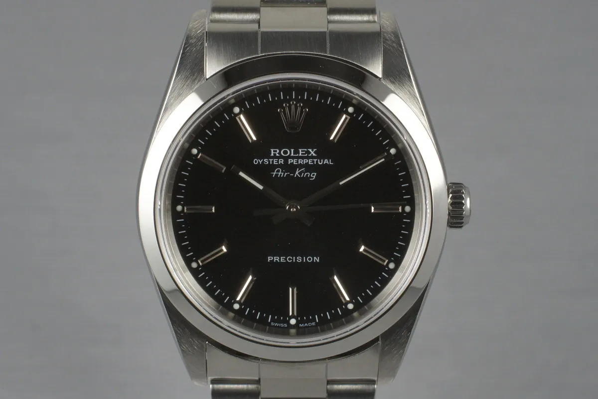 2003 Rolex Air King 14000M with Box and Papers