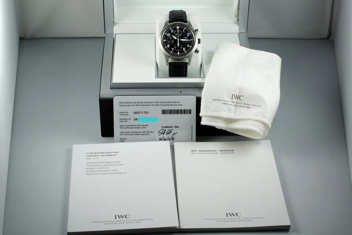 2009 IWC Pilot’s Chronograph IW371701 with Box and Papers