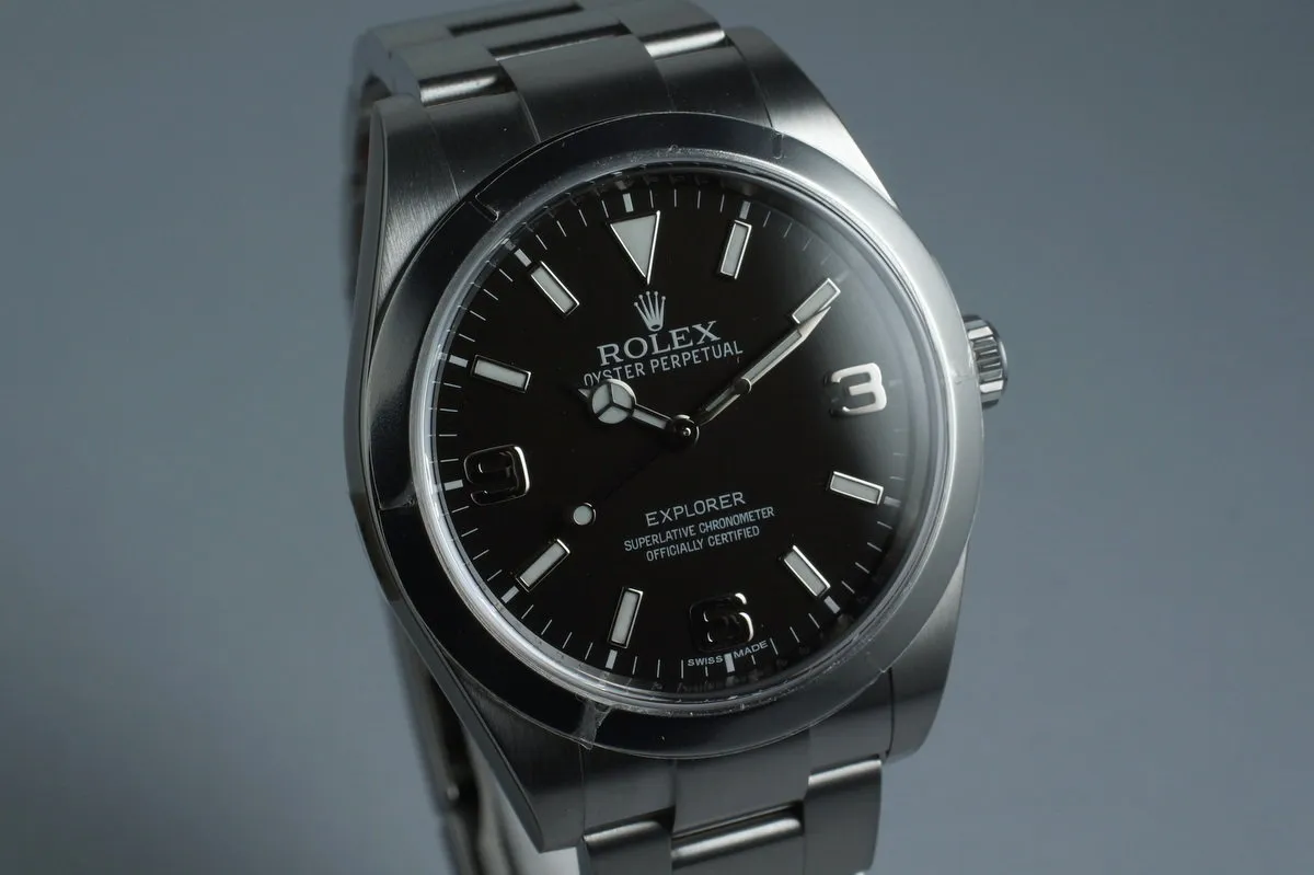 2010 Rolex Explorer 214270 with Box and Papers MINT with Stickers