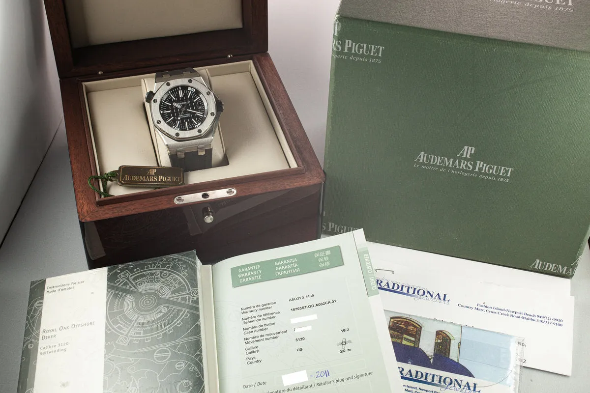 2011 Audemars Piguet Royal Oak Offshore Diver 15703ST.00.A002CA.01 with Box and Papers