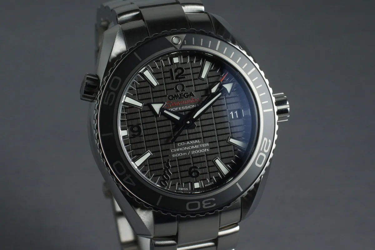 2012 Omega Seamaster Planet Ocean Lim. Ed. James Bond SkyFall 232.30.42.21.01.004 w/ Box and Papers