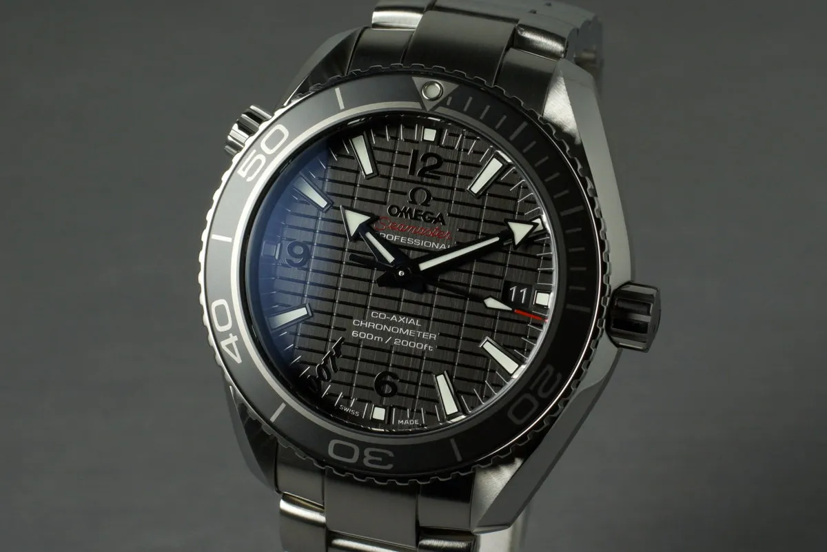 2012 Omega Seamaster Planet Ocean Lim. Ed. James Bond SkyFall 232.30.42.21.01.004 w/ Box and Papers