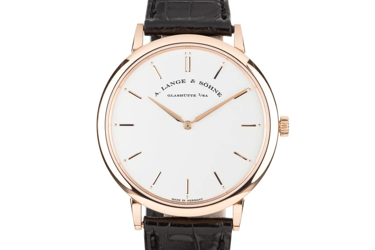 2016 A. Lang & Söhne 18K Rose Gold Saxonia Thin 211.032 with Box and Papers