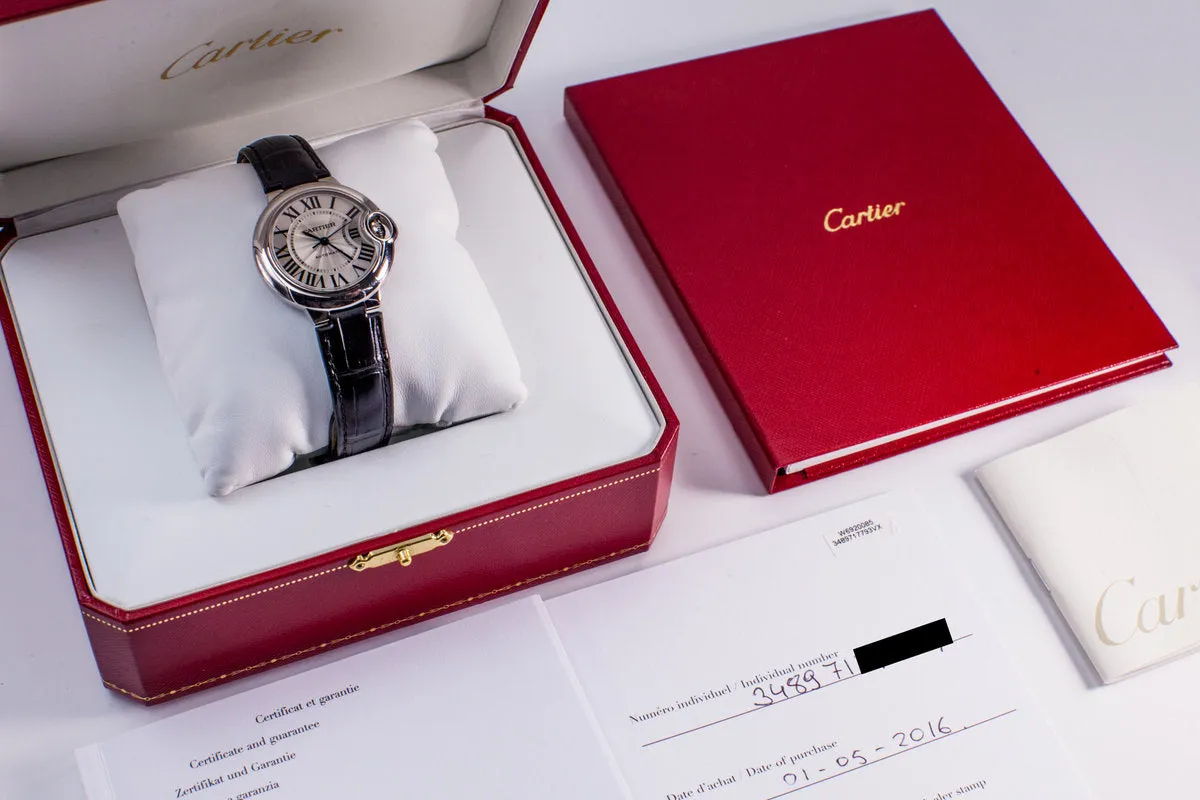 2016 Cartier Balon Bleu Roman Numeral Dial with Box and Papers