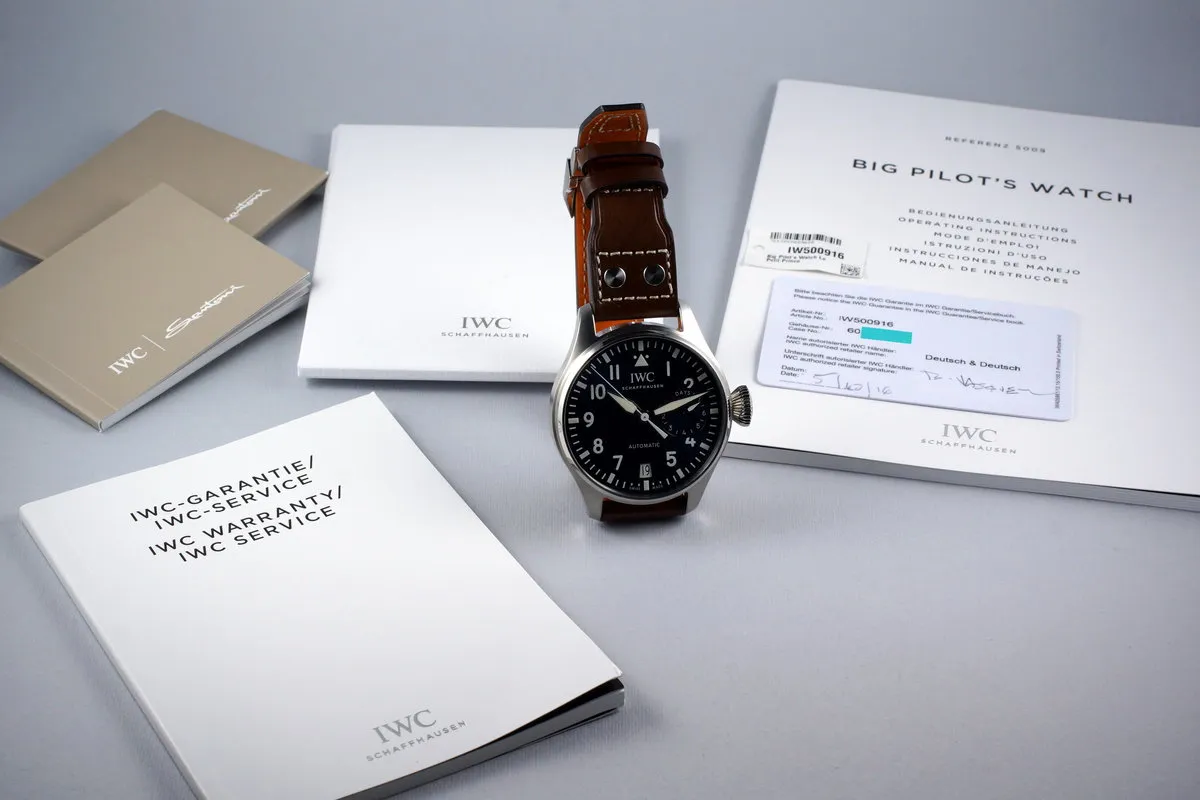 2016 IWC Big Pilot IW5009 Blue Dial with Box and Papers