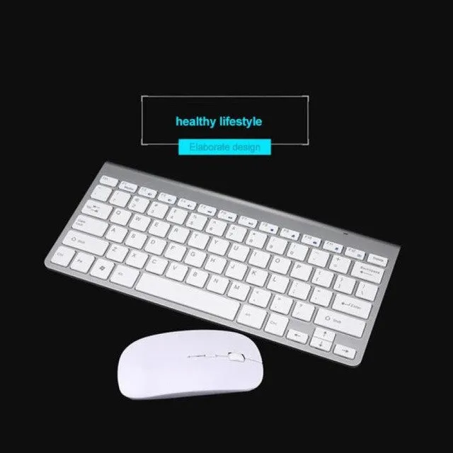 2017 PC Accessories Wireless Gaming Keyboard and  Gaming Mouse Ultra-thin mini keyboard suit 2.4 G wireless keyboard