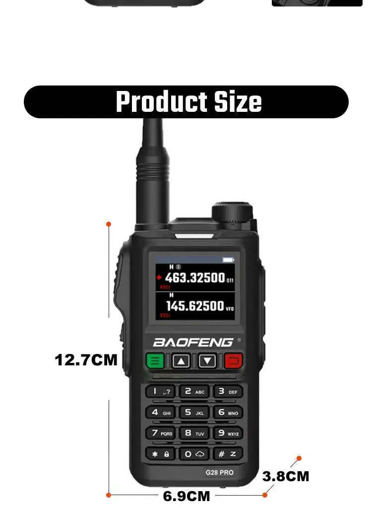 2023 Baofeng UV-G28 Pro 10W Walkie Talkie 999 Channel Powerful Station Hunting Ham Four Band Radio Wireless Set Receiver VHF UHF