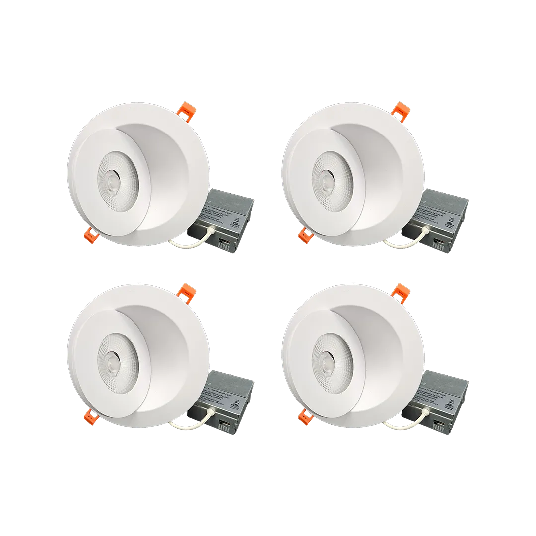 4” LED GIMBAL Lights (360 Twist Angle) 9-Watt WHITE Color