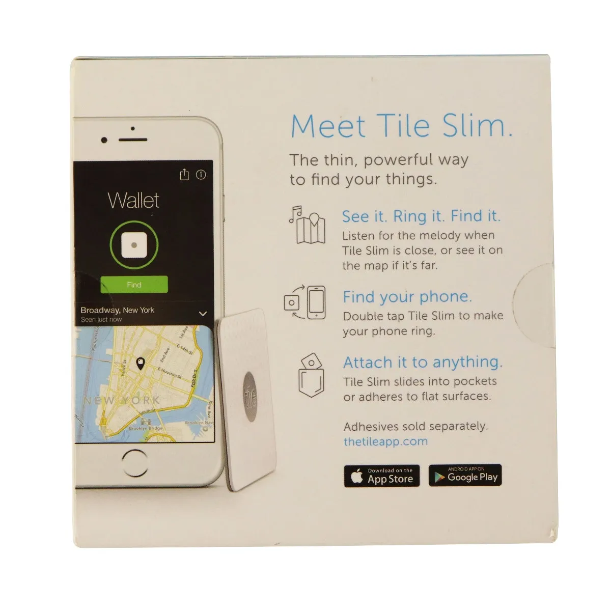 4 PACK Tile Slim (4 Tiles) Find Your Wallet, Phone, Anything Locator - White OEM