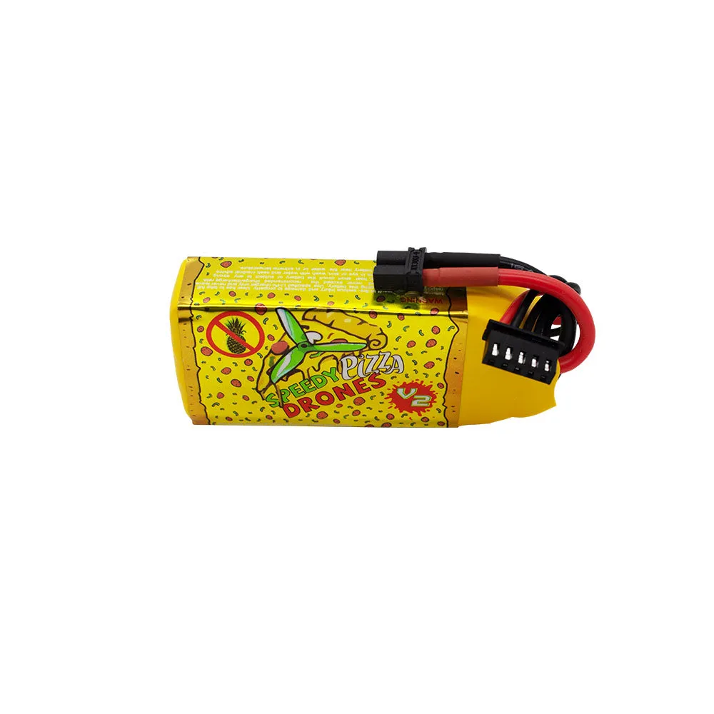 4 Packs CNHL Pizza Series 600mAh 14.8V 4S 120C Lipo Battery With XT30U