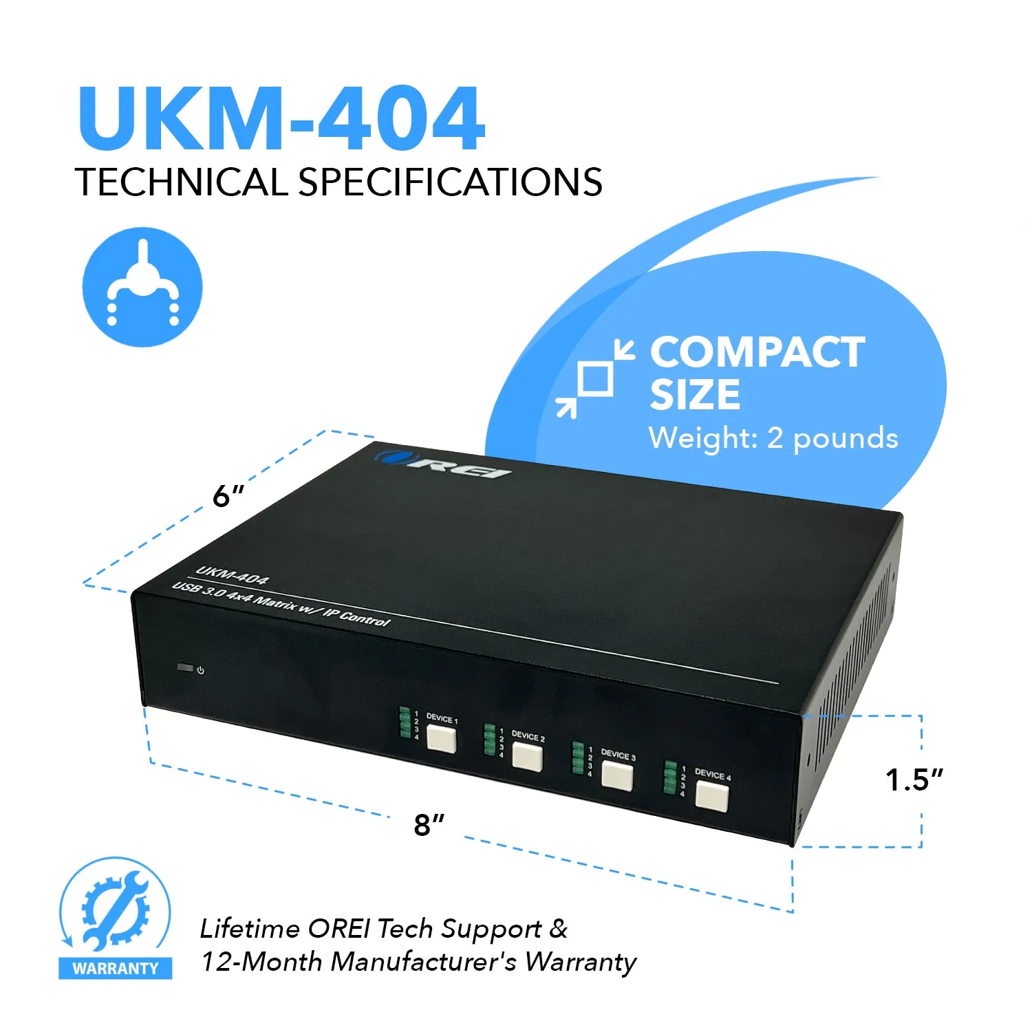 4x4 USB KVM Switch Keyboard & USB Peripheral Control(UKM-404)