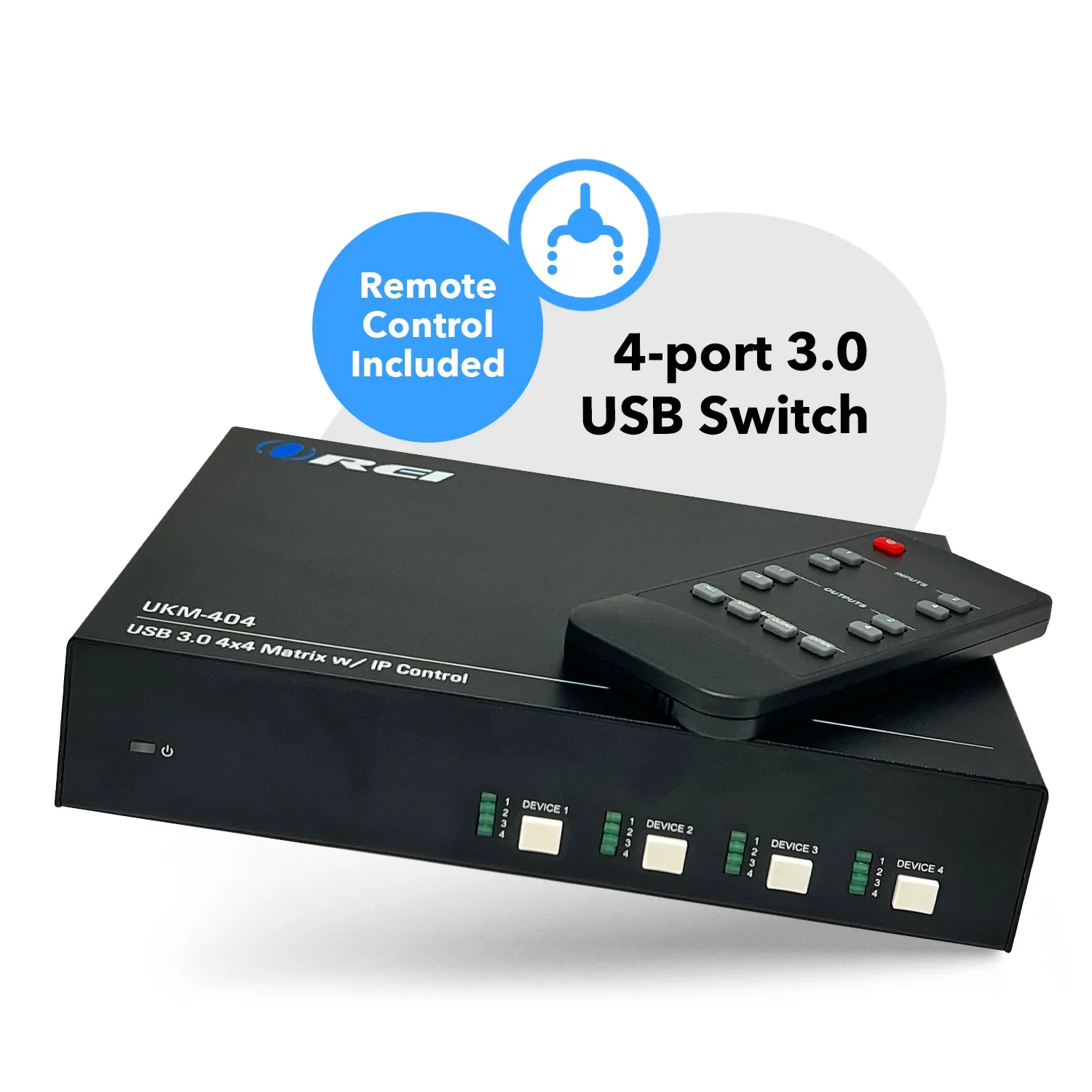 4x4 USB KVM Switch Keyboard & USB Peripheral Control(UKM-404)