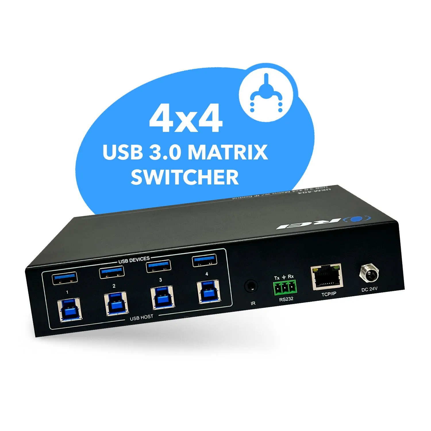 4x4 USB KVM Switch Keyboard & USB Peripheral Control(UKM-404)