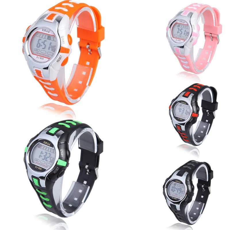 5 Colors Waterproof Children Boy Digital LED Watch Kids Swimming Sports Wrist Watch