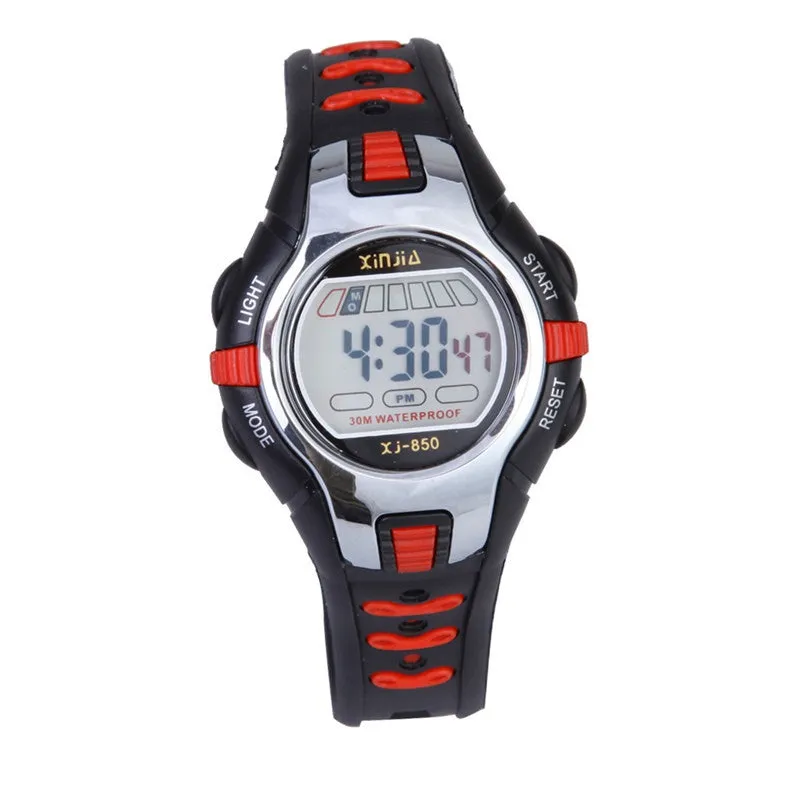 5 Colors Waterproof Children Boy Digital LED Watch Kids Swimming Sports Wrist Watch