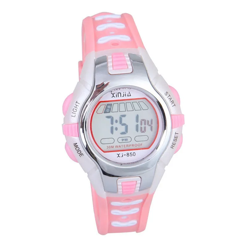 5 Colors Waterproof Children Boy Digital LED Watch Kids Swimming Sports Wrist Watch