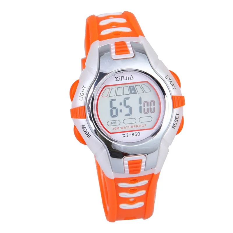 5 Colors Waterproof Children Boy Digital LED Watch Kids Swimming Sports Wrist Watch