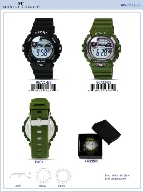 8672- B8 Digital Watch