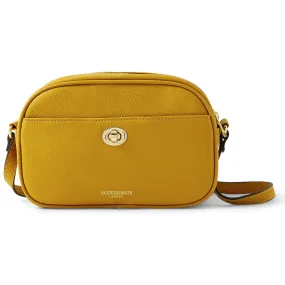 Accessorize London Women's Faux Leather Yellow Cara Crossbody Sling Bag