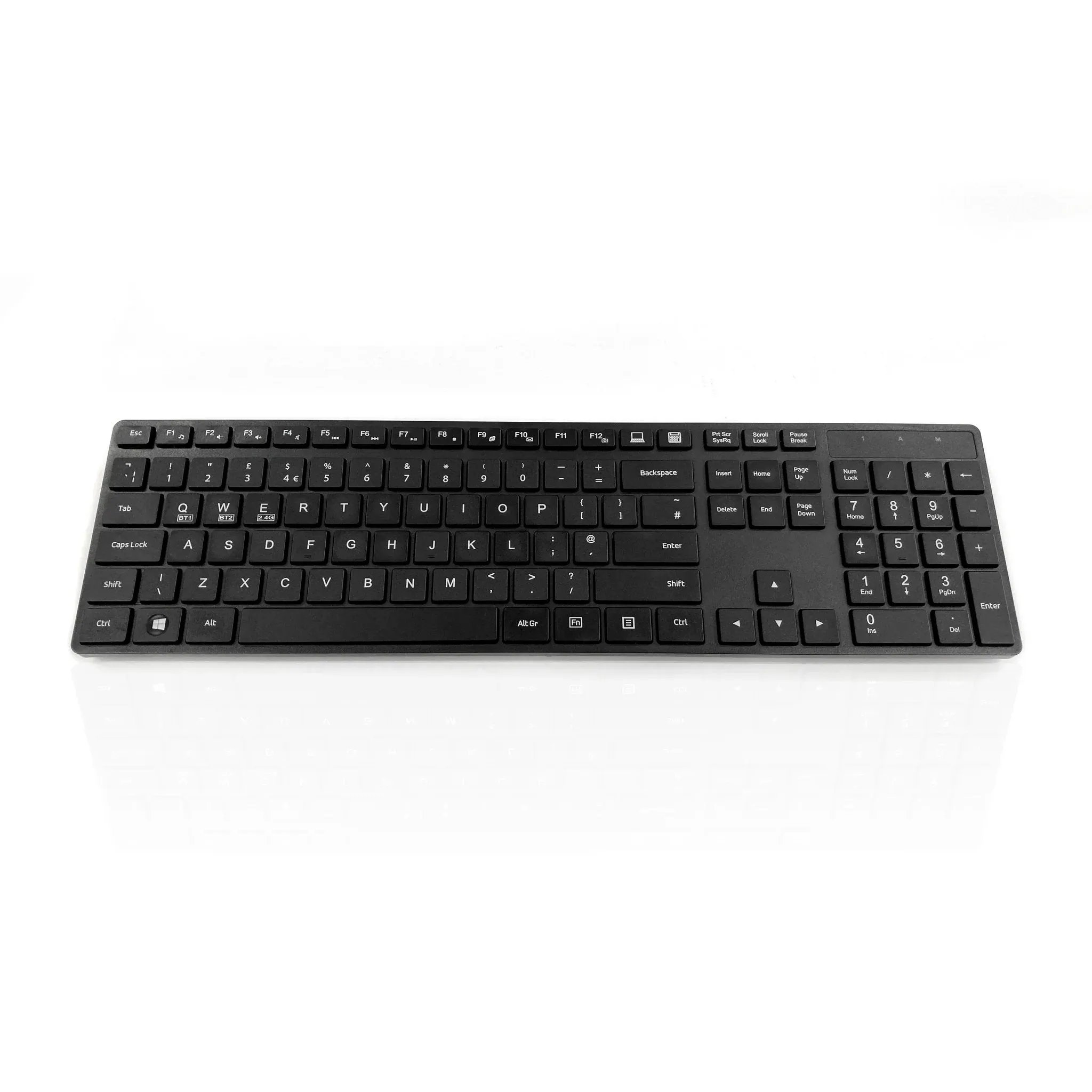 Accuratus KYBAC301 Black Wireless Multi-Device - Dual Bluetooth 5.2 & RF 2.4GHz Wireless Multi-device Multimedia Keyboard