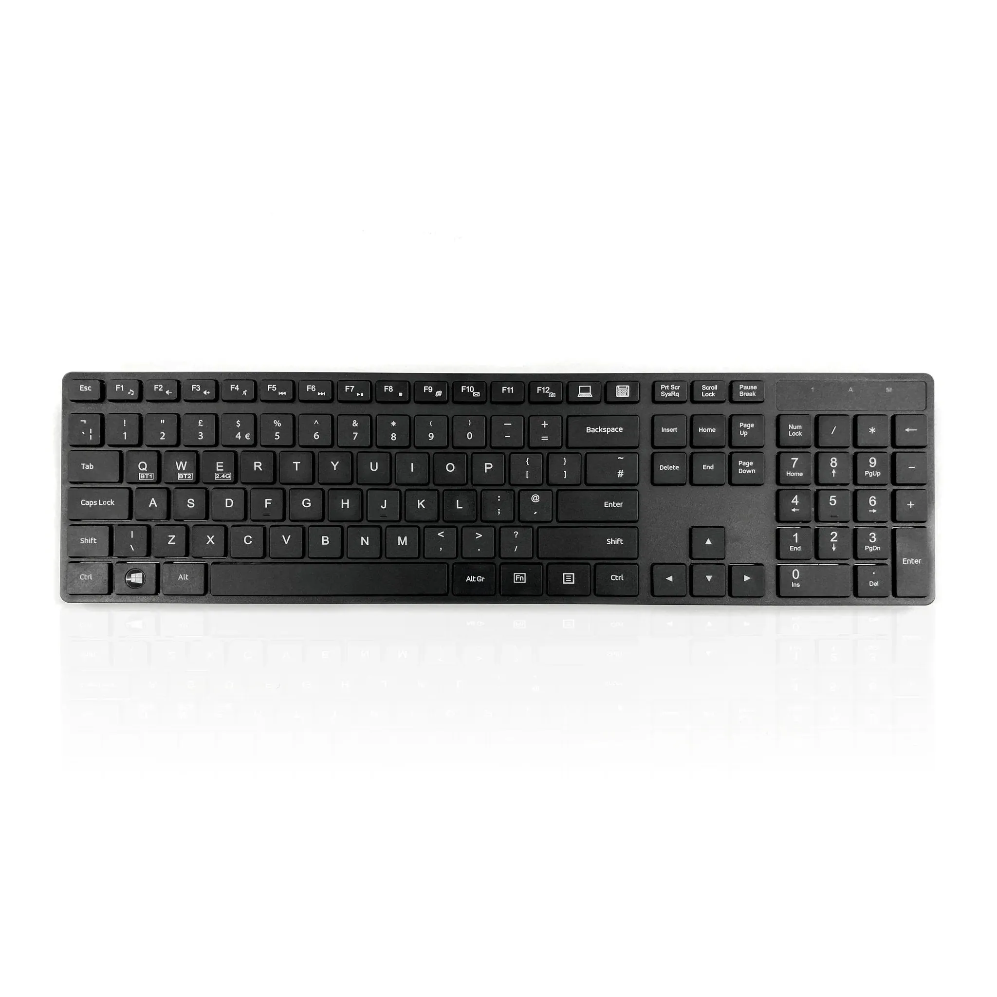 Accuratus KYBAC301 Black Wireless Multi-Device - Dual Bluetooth 5.2 & RF 2.4GHz Wireless Multi-device Multimedia Keyboard