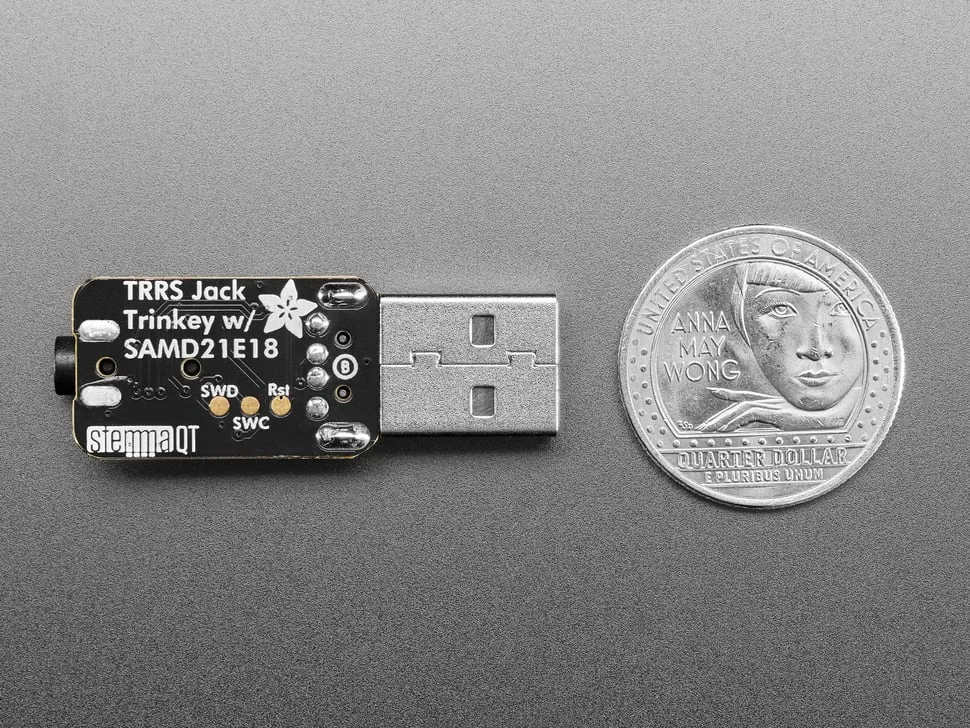 Adafruit TRRS Trinkey - USB Key for Assistive Technology