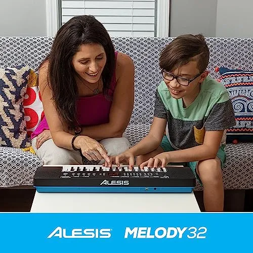 Alesis Melody 32 – Electric Keyboard Digital Piano with 32 Keys, Speakers, 300 Sounds, 300 Rhythms, 40 Songs, USB-MIDI Connectivity and Piano Lessons