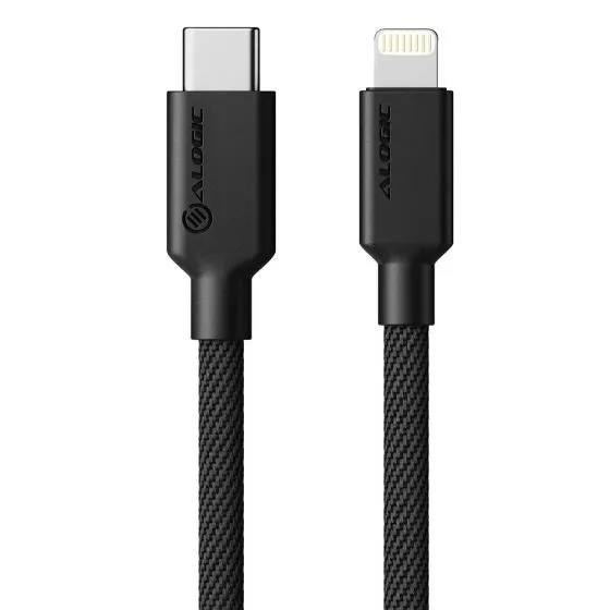 ALOGIC, ELPC8P01-BK, mobile phone cable, 1 m, USB C, Lightning , Black