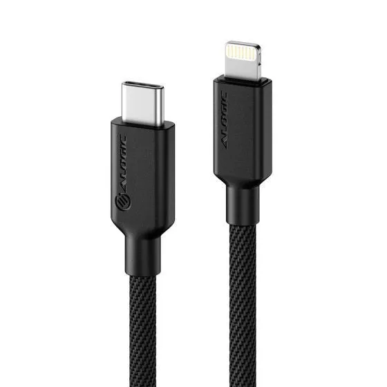 ALOGIC, ELPC8P02-BK, mobile phone cable, 2 m, USB C, Lightning , Black